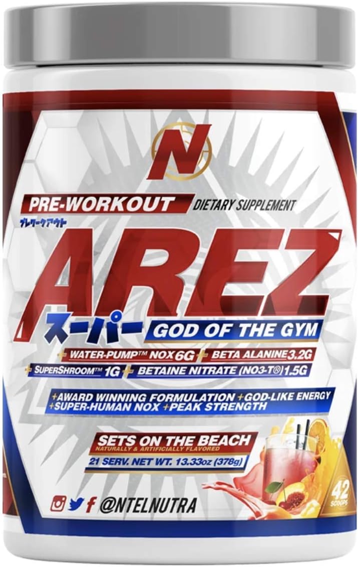 Arez Super: God of The Gym Pre-Workout (Sets on The Beach)