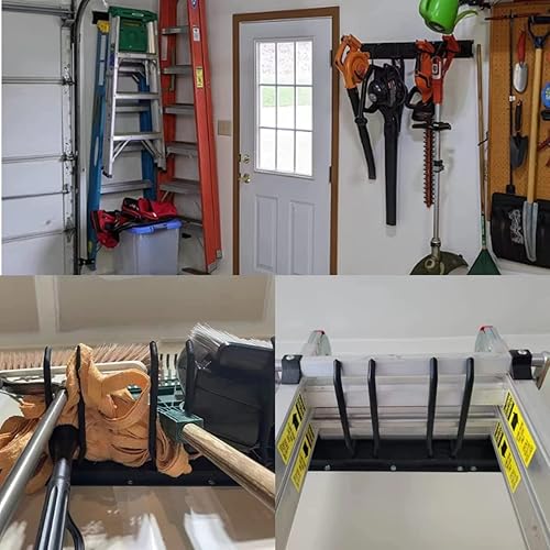 Miniatura 2 de Ganchos de garaje paquete de 2 ganchos de almacenamiento de garaje resistentes organizador de herramientas de acero para montaje en pared ganchos de