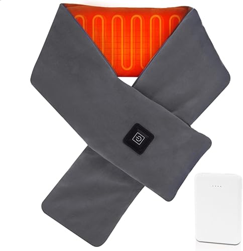 Almohadilla térmica para el cuello para aliviar el dolor, envoltura térmica con banco de energía de 5000 mAh, soporte térmico inalámbrico para el