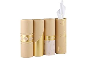 A Symphony of Sophistication: Gold Foil Christmas Tissue Holder with Bulk 3-Ply Facial Tissues