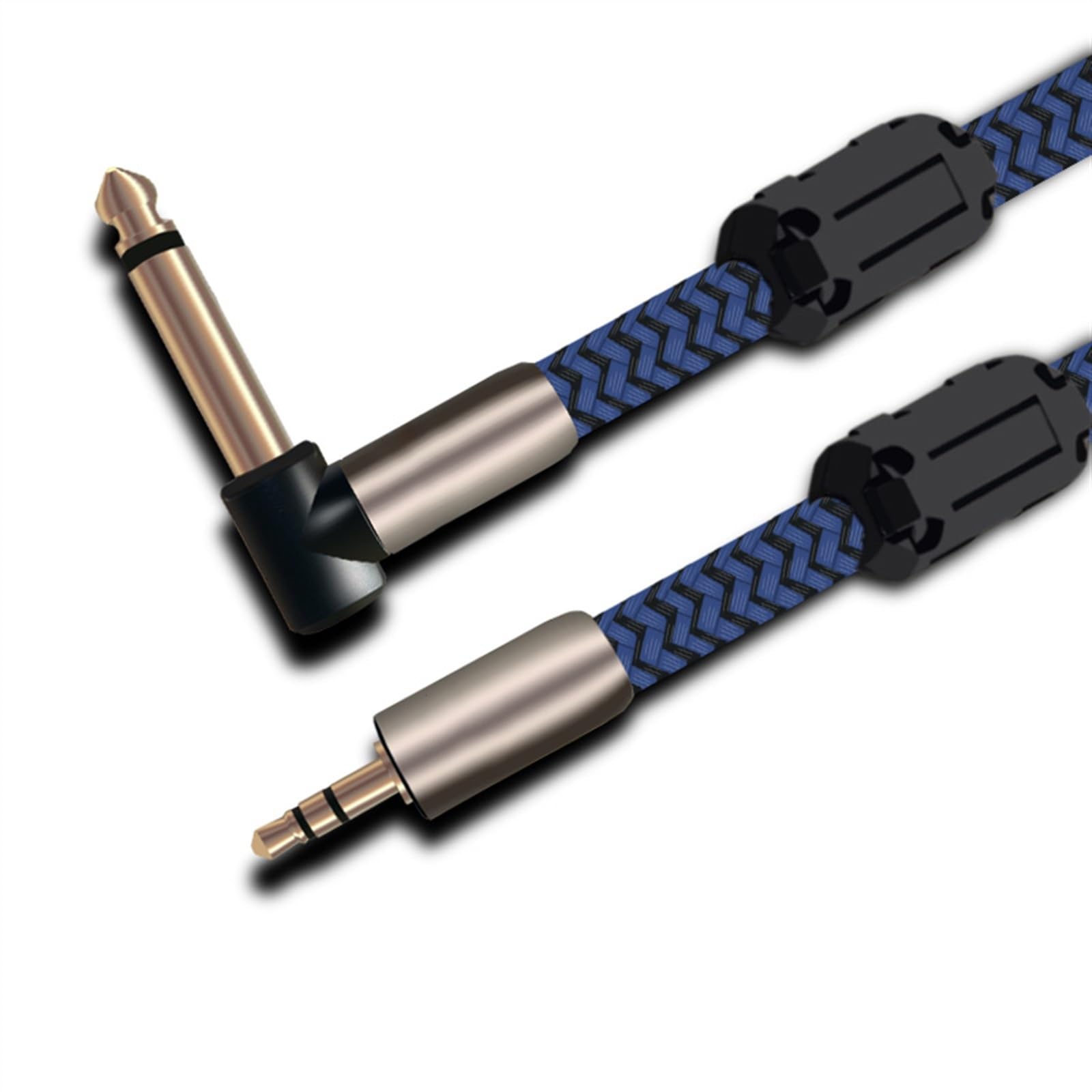 Cavo Chitarra Jack 6,35 A 3,5 Mm - Professionale, Schermato, Colore Blu - Foto 9