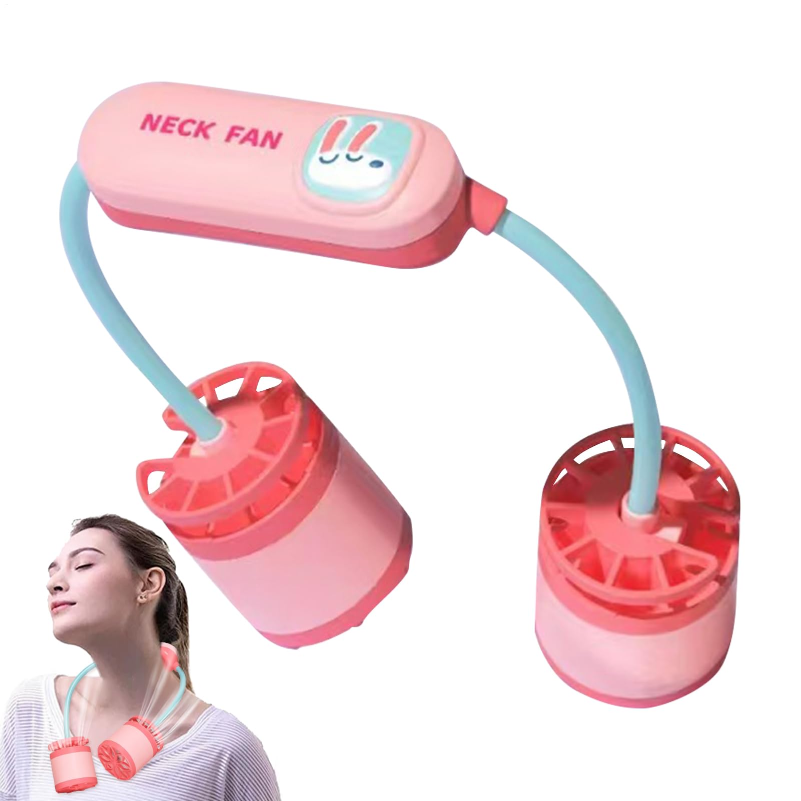 Ventilateur de cou sans lame rechargeable USB à 3 vitesses pour femme
