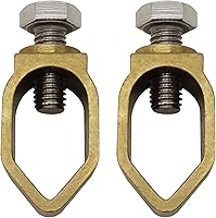 Vista 1 de Abrazaderas de varilla de tierra de cobre Abrazaderas de entierro directo 5/8 pulgadas (2, abrazadera de aleación de cobre 5/8 '')