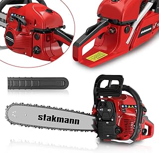 Motosega a Scoppio a 2 Tempi a Benzina Lama 50 cm, Easy Start e Interruttore di Sicurezza, Moto Sega da Giardino, Lavoro, Taglia Legna e Rami Preciso con Impugnatura Ergonomica (62 cc)