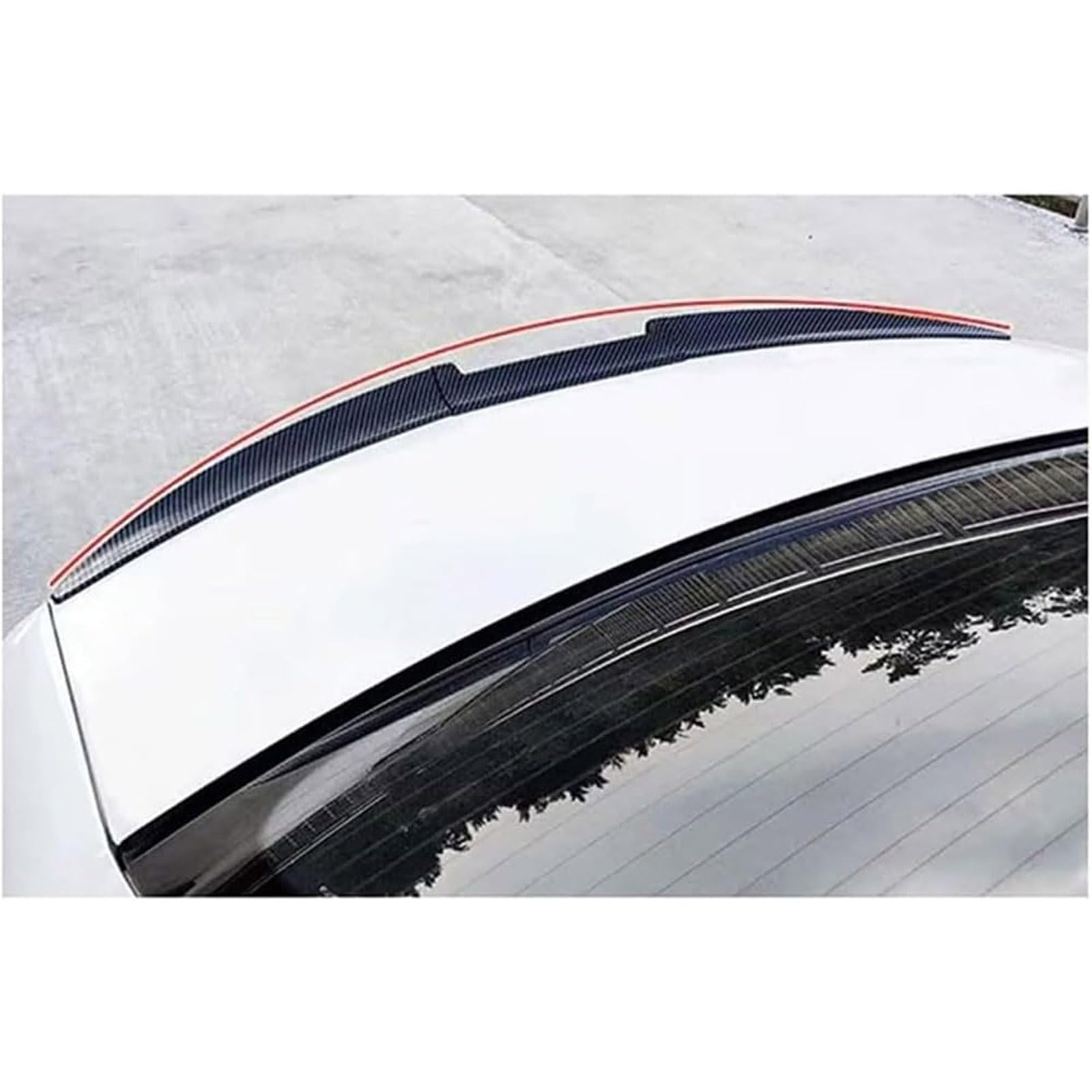 Tylny Spoiler samochodowy dla Renault Laguna (2002-2026), PVC Spoiler Spoiler Skrzydło Akcesoria samochodowe, B/Carbon Fiber Look
