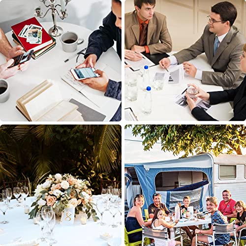 Gnomiya 4Ft Round Folding Table, Heavy Duty Hdpe Plastic Portable Round Table, Utility Indoor Outdoor Foldable Dining Table #TOP6