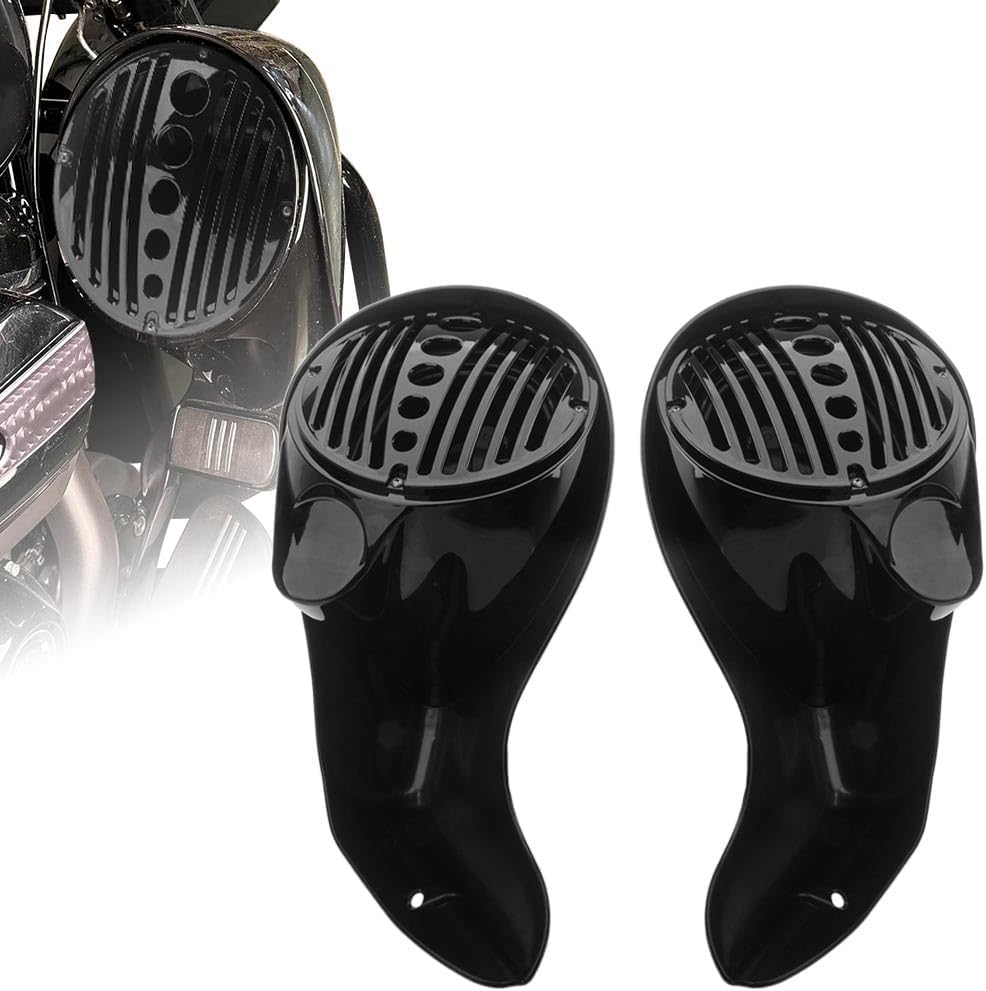 Loud Lower Fairing W/ 8" Speaker Pods Fits for Harley Touring Road King Electra Glide Street Glide 1993-2024,Vivid Black