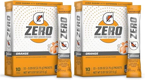 Miniatura 5 de G Zero - Paquetes de polvo con electrolitos, vitaminas y sin azúcar, 20 unidades (paquete de 2) (20 paquetes, limón-lima)