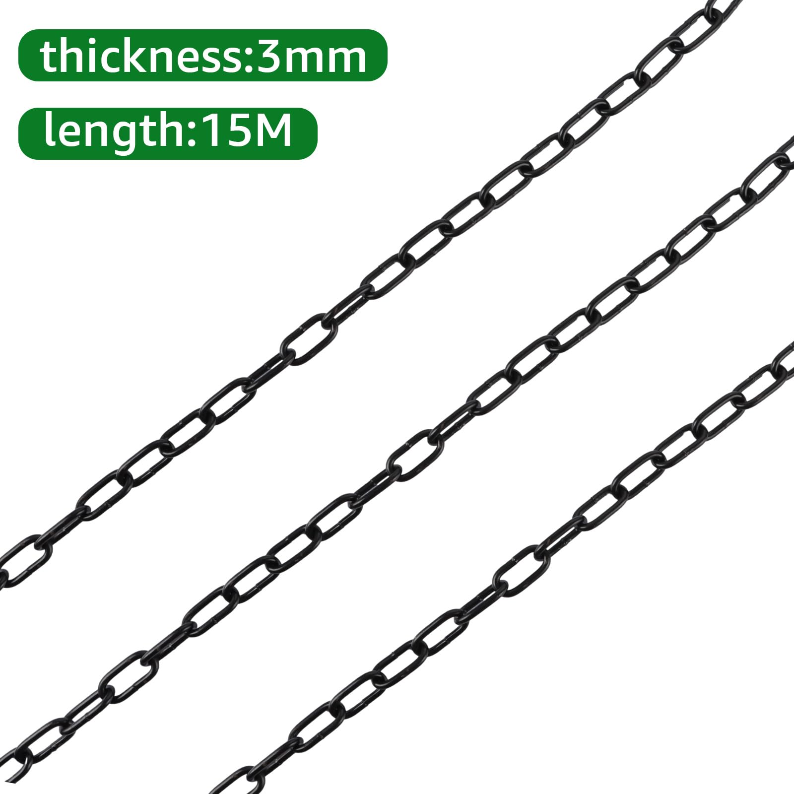 VIDETOL 15 Metres Length 304 Stainless Steel Chain, 3mm Heavy Duty Chain Links - Image 2
