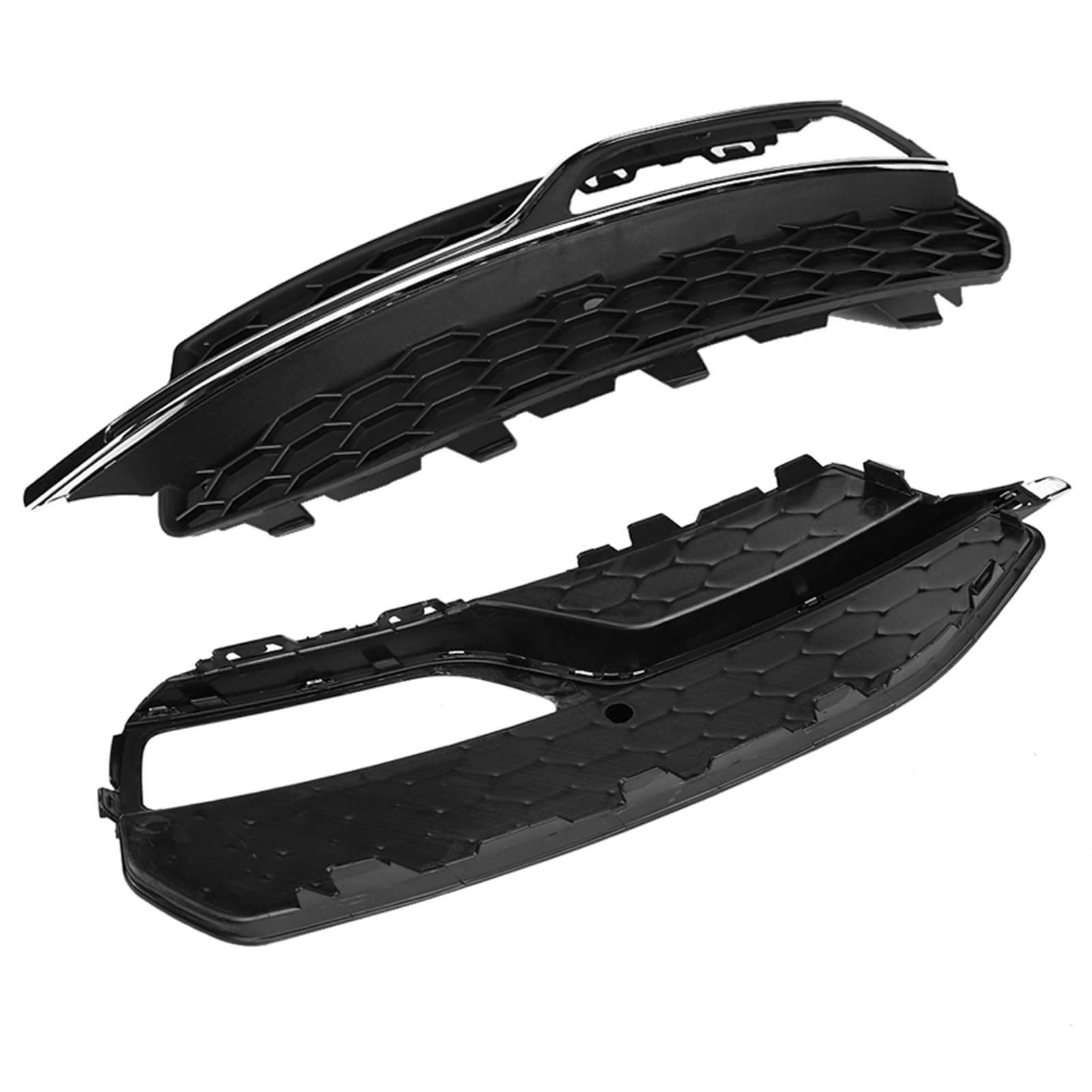 Grille De Calandre Gauche PEUGEOT 107 Phase 2, 2009-2012, Neuve Noire Pare Chocs