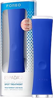 FOREO ESPADA 2 Blue LED Light Therapy - Acne Treatment Skincare Device - Medical-grade Silicone - Acne Scar Treatment for Face - Pimple & Acne Removal - FDA cleared - Cobalt Blue
