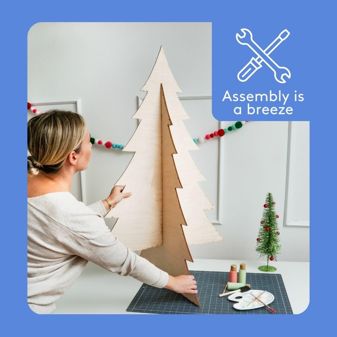 WHAT WE WANT _ 木製Xmas tree Amazon.com: Wooden Christmas Tree, 36 Inch Wood Christmas