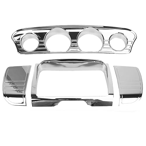Molduras cromadas para medidores de motocicleta en triple línea 7284 + moldura para estéreo para Harley 2014-2017 Touring Electra GlidesStreet