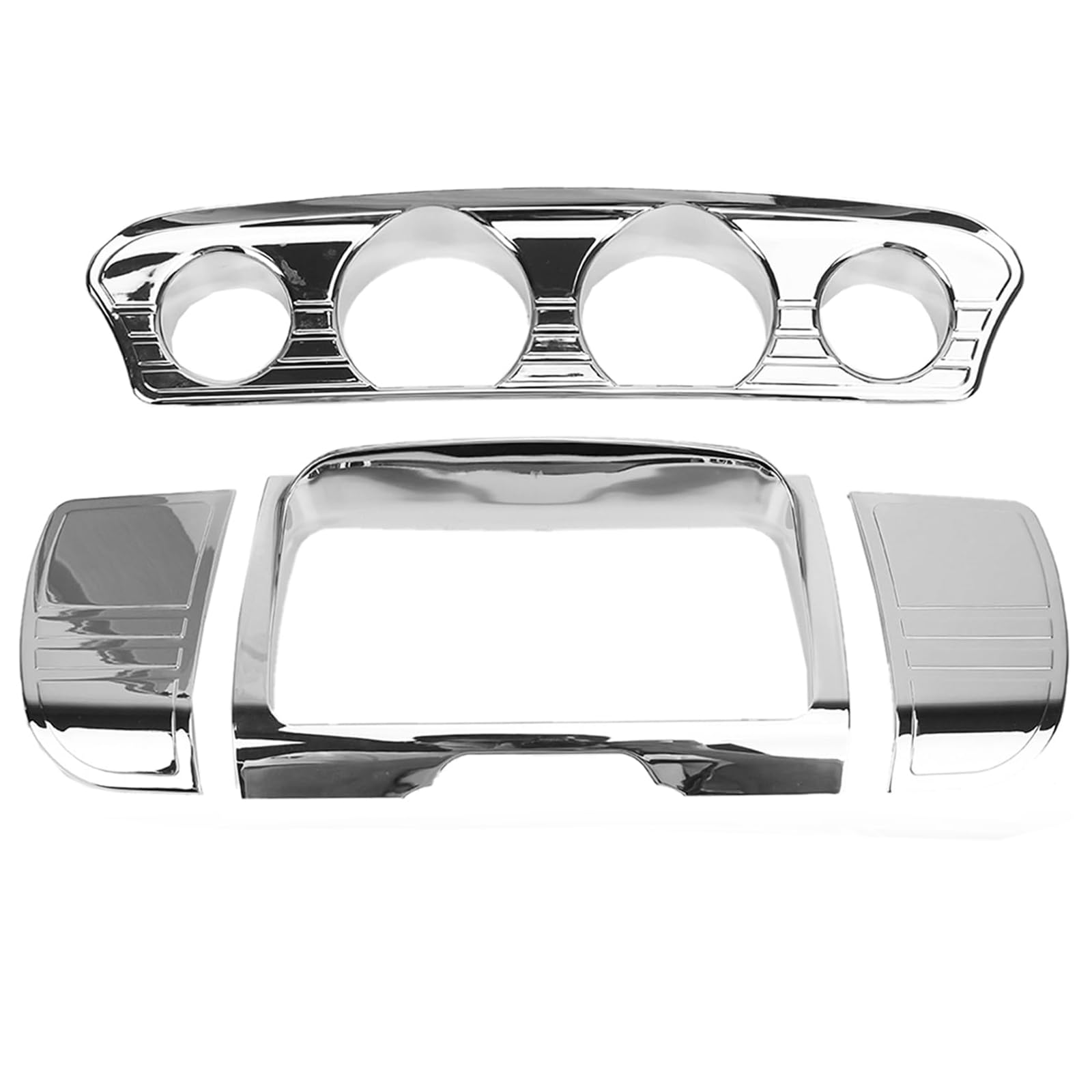 Seat Bolt Street Glide Pare-brise pour Harley Davidson Touring Electra Glide Street Glide Ultra Limited et Tri-Glide Ultra 2014-2019 Kit de tableau de bord de moto Jauge Chrome