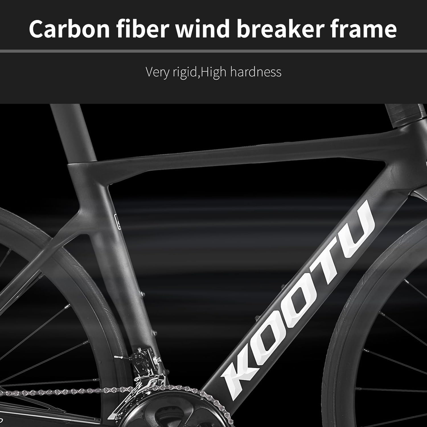 KOOTU Carbon Rennrad, T800 Lightweight Carbon Fiber Frame Rennrad mit 105 R7000 22 Speed Groupset und Wire-Pull Disc Brake für Mann und Frau