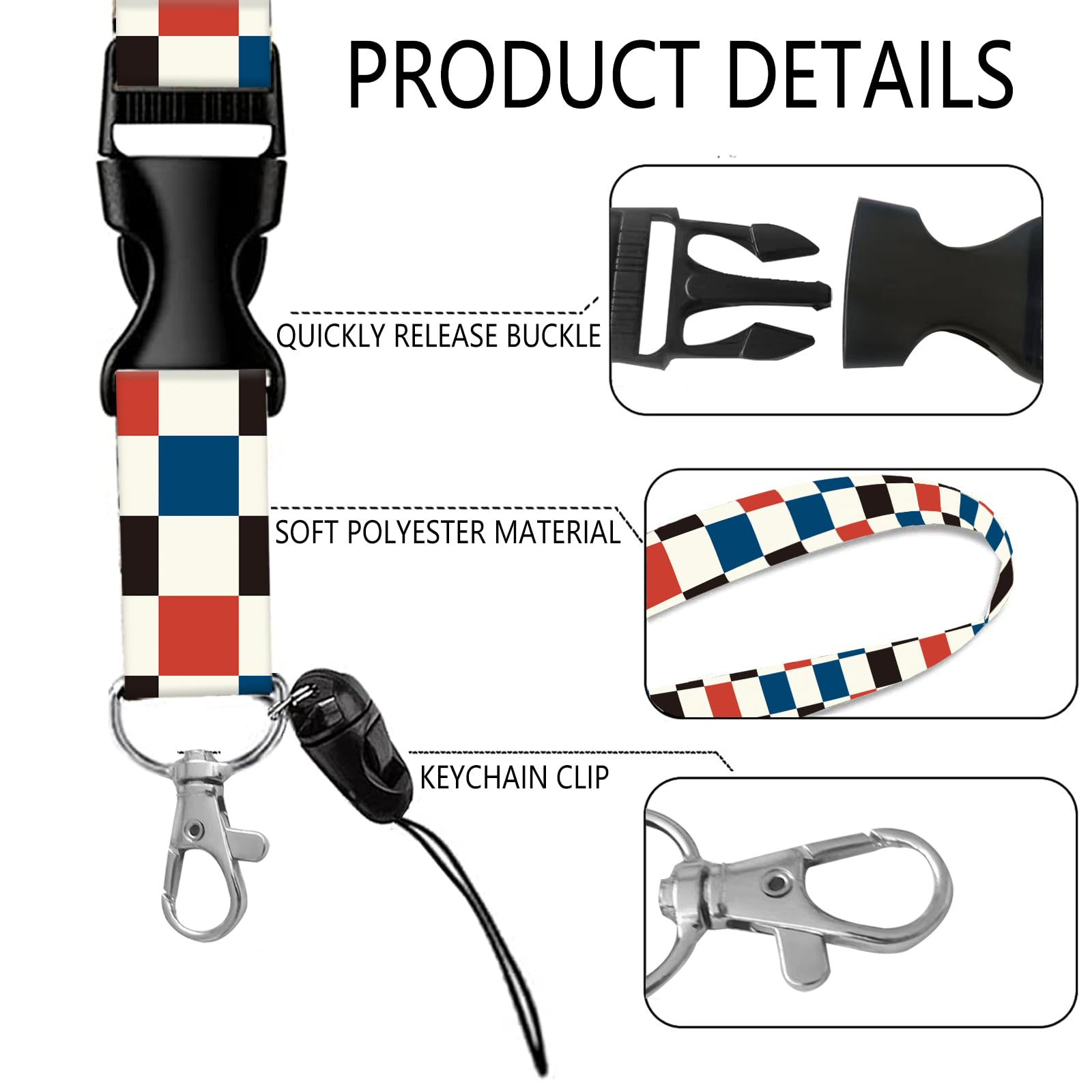 Soporte para tarjetas de identificación con cordón, de moda, con cordones retráctiles, clip de metal de fibra suave, hebilla resistente para llaves, cartera, trabajo, enfermera, profesor (bonito