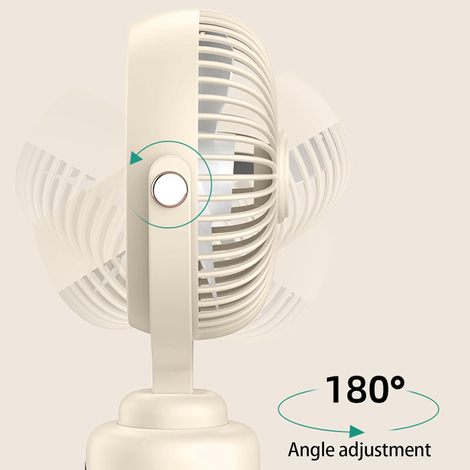 Fans, Tripod Desk Fan USB Rechargeable for Camping and Outdoor Activity Battery Operated Fan with LED Light Cooling Device