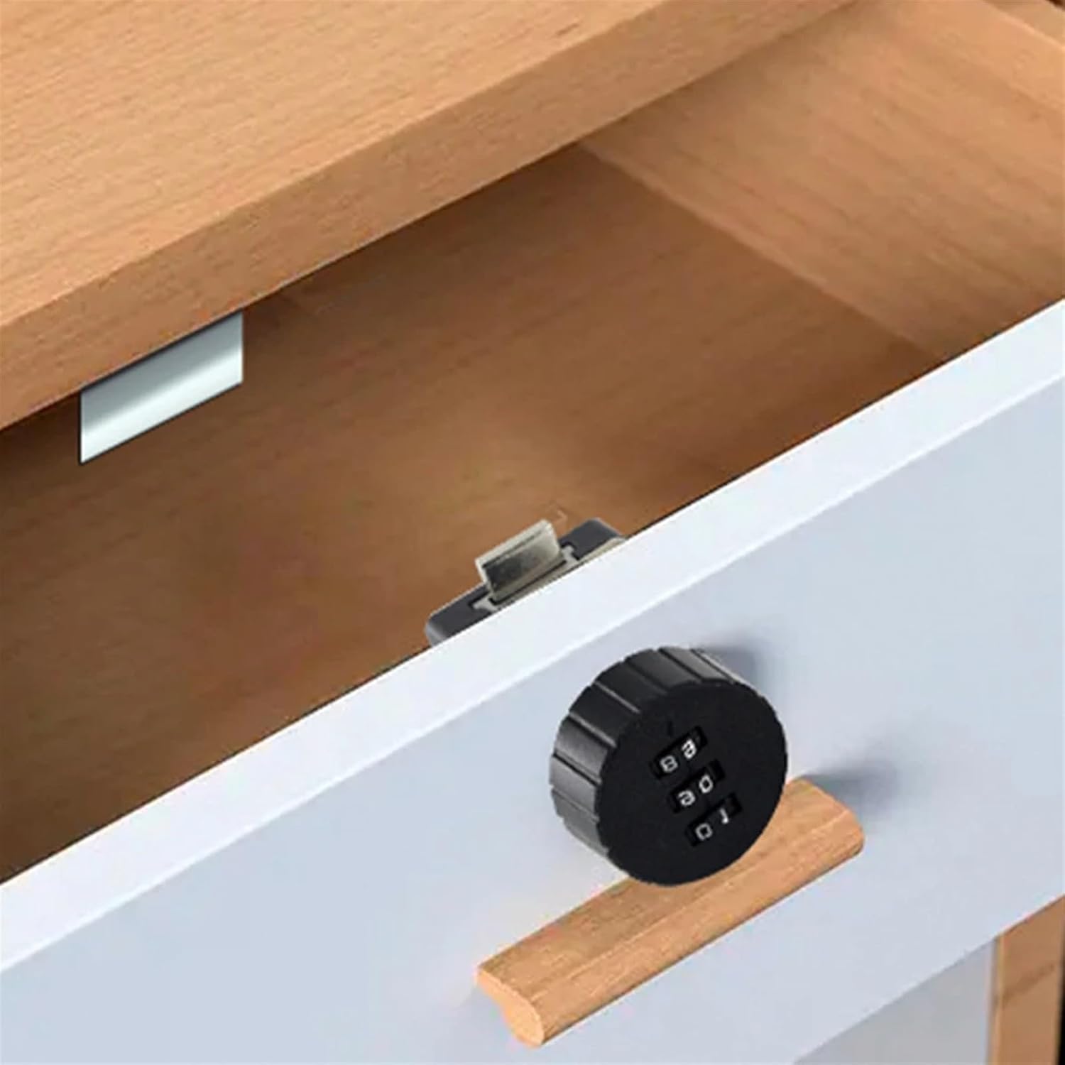 Zinc Alloy Drawer Code Lock 3 Digit Combination Password Keyless Drawer Cam Lock Cabinet Box Wardrobe Furniture Hardware 1Pcs(B)