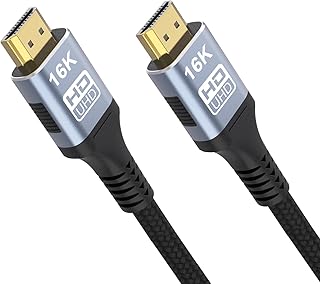 CAKOBLE Câble HDMI 2.2 2m, 96Gbps Ultra-High-Speed, 16K@60Hz,12K,8K@240Hz,4K@480Hz, pour câble hdmi 2.1 eARC, HDR10+, Dolby Atmos/Vision, cable hdmi hdcp 2.2, pour PS5, Xbox, Soundbar, Fire TV, HDTV