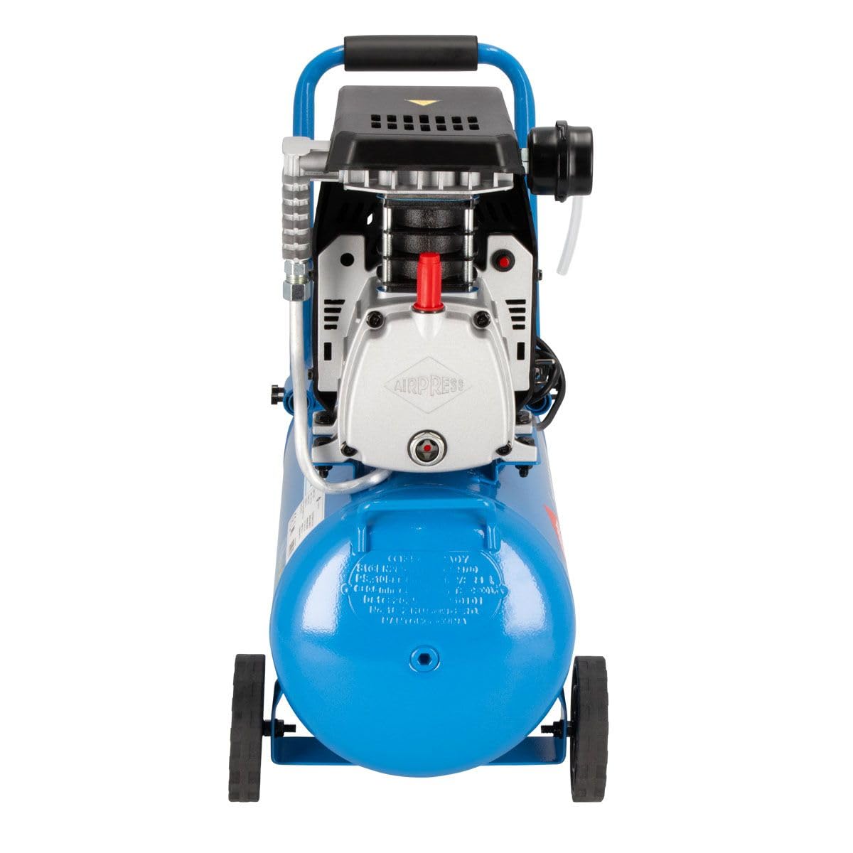 AIRPRESS - Compresor HL 260-25 8 bar 2 CV/1.5 kW 206 l/min 24 l - Compresor aire con ruedas - Compresor de aire 24 litros para usuarios doméstico, talleres y aficionados.