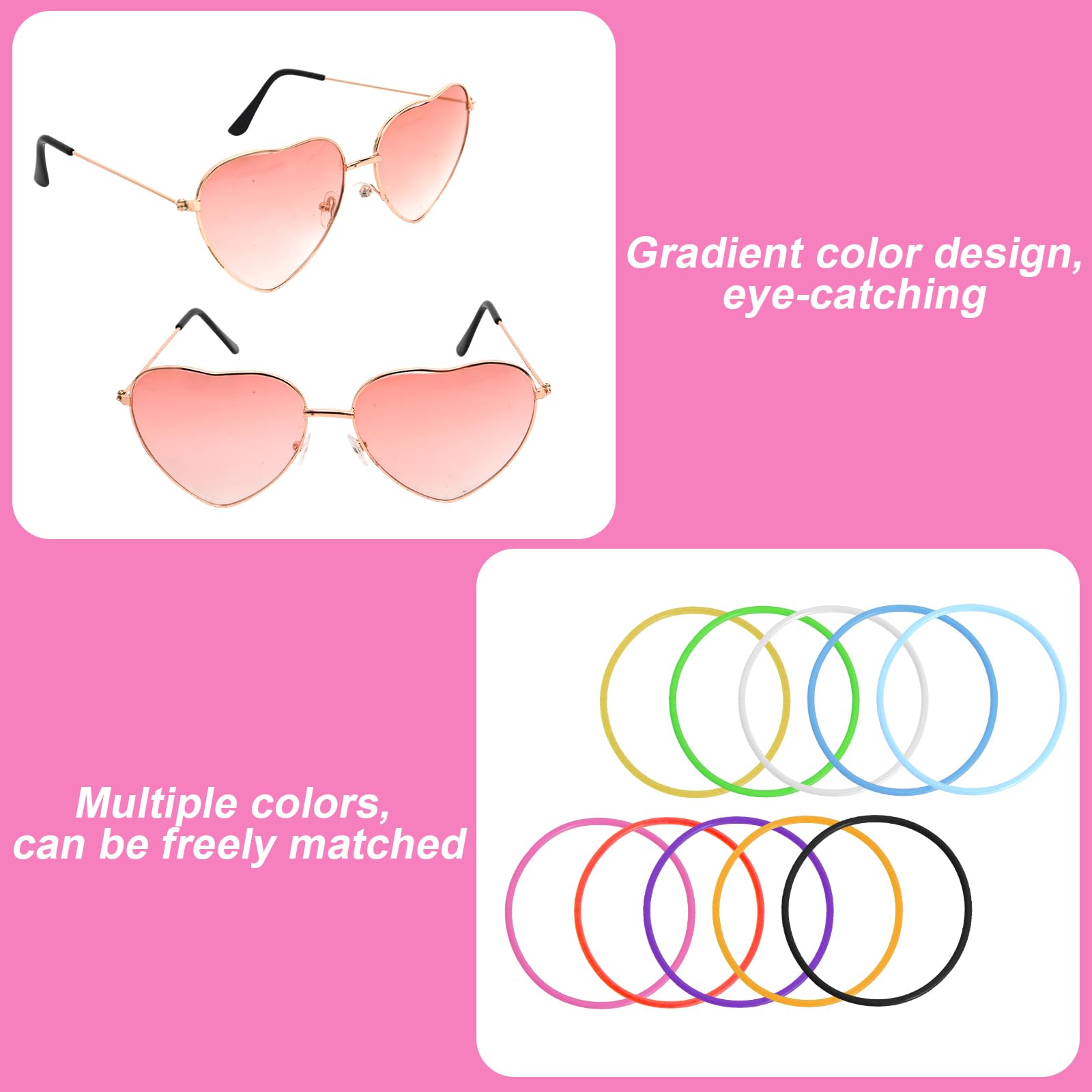 ZWQLZG 80s Fancy Dress for Women, 90s Fancy Costumes Accessories Set Including Bumbags Choker Heart Glasses Bracelet Earrings, Festival Accessories 80s 90s, Dress Up Day - Image 4