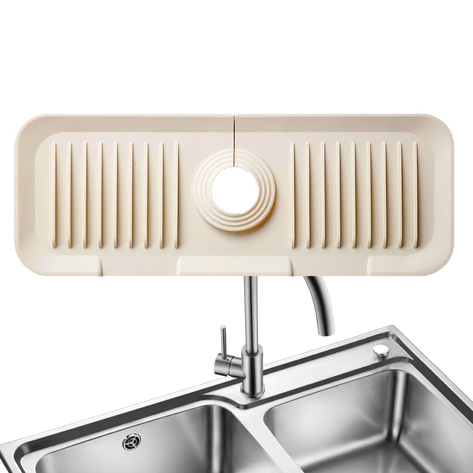 Protector de salpicaduras para grifo de 5.5x15": bandeja escurridora antimoho para fregaderos