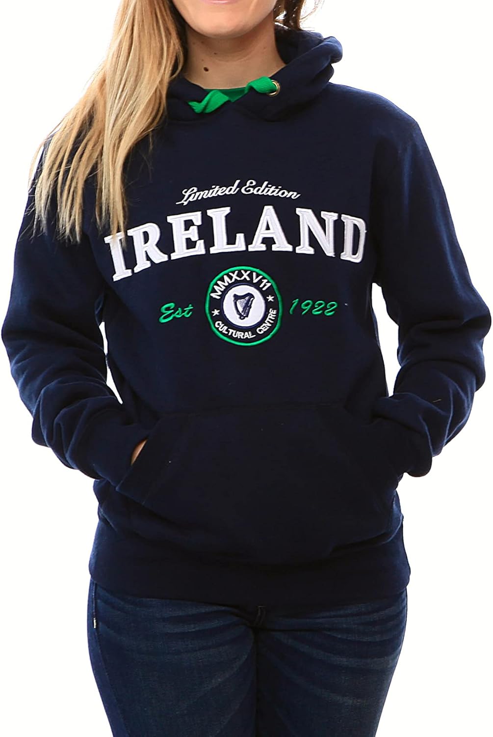 Malham Ireland Limited Edition Navy Hoodie - Harp Crest
