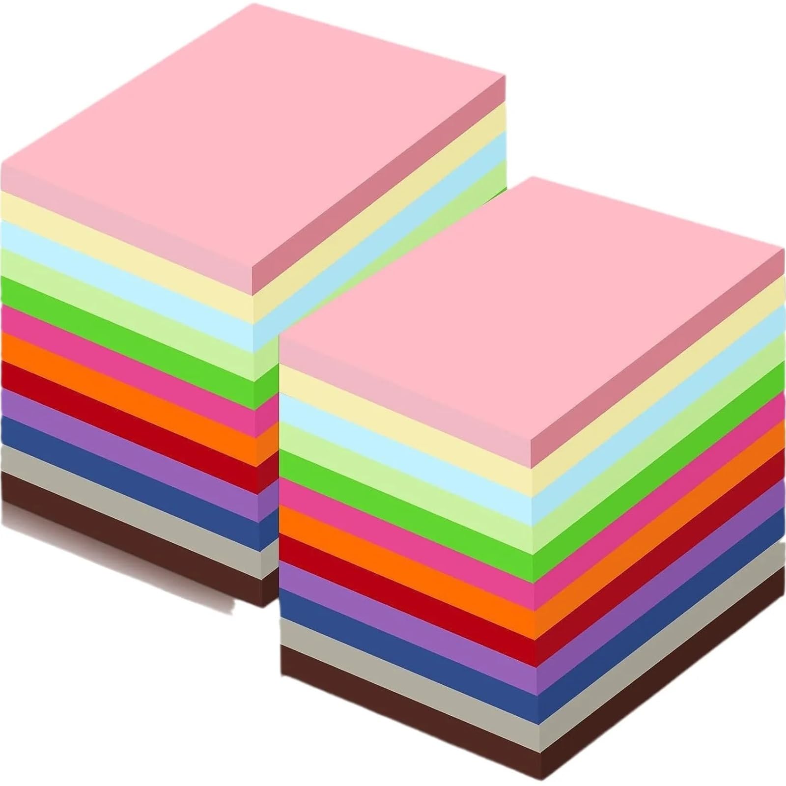 20 foglietti adesivi colorati per ufficio, 7,6 x 5 volte, adesivi quadrati creativi