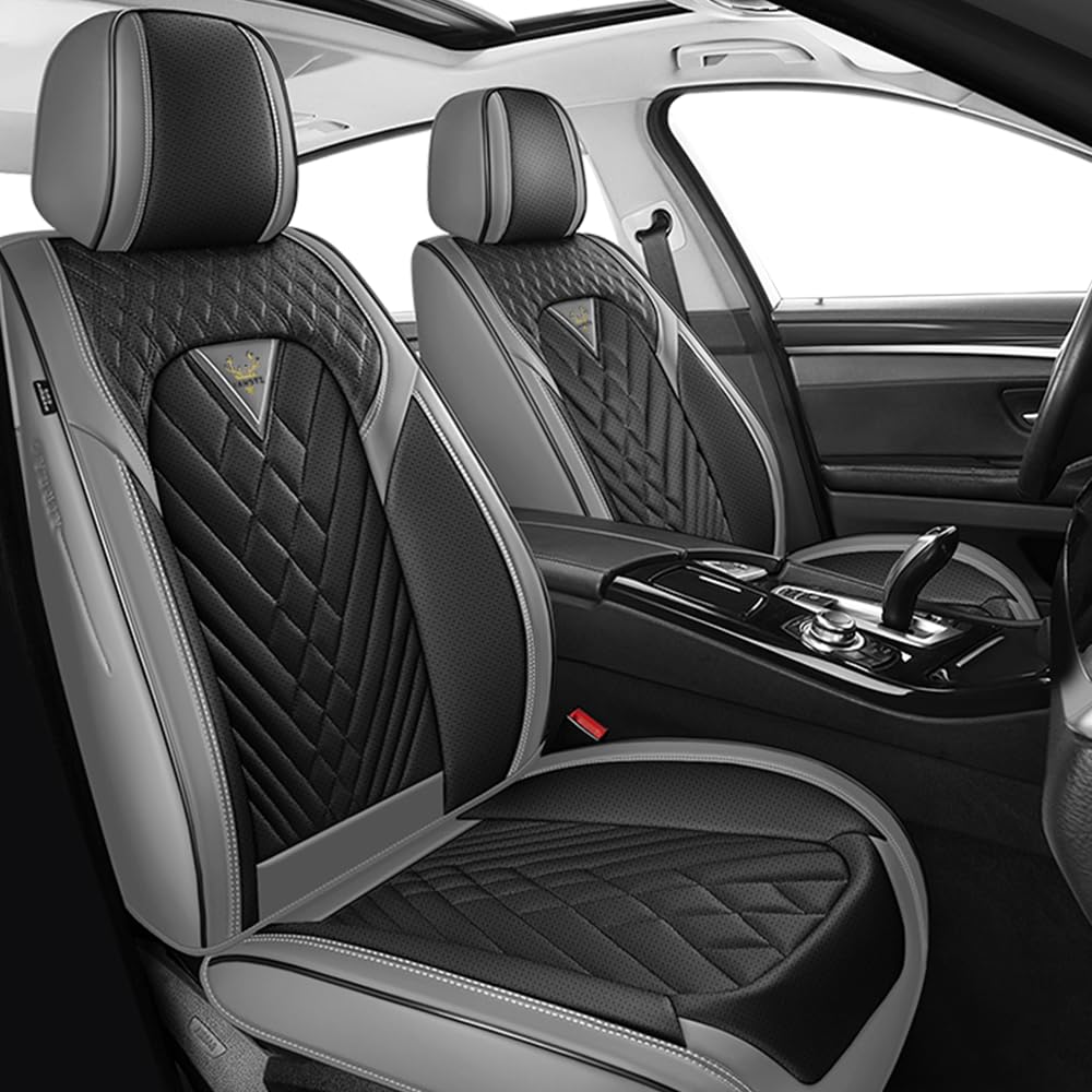 JXTH Fit for Ford Expedition Seat Covers 2000-2026, Nappa Leather, 360° Full Protection, Thick Padding & Memory Foam, Waterproof & Stain-Resistant Car