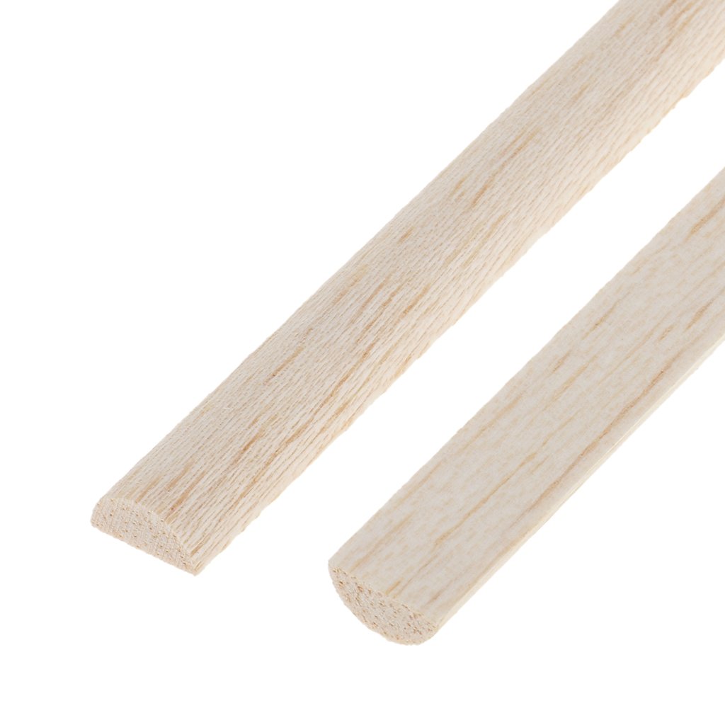10 Set 10 Stück Holz unlackiertes Holz Handwerk Halbrund Stick Dübel Stange 11 mm