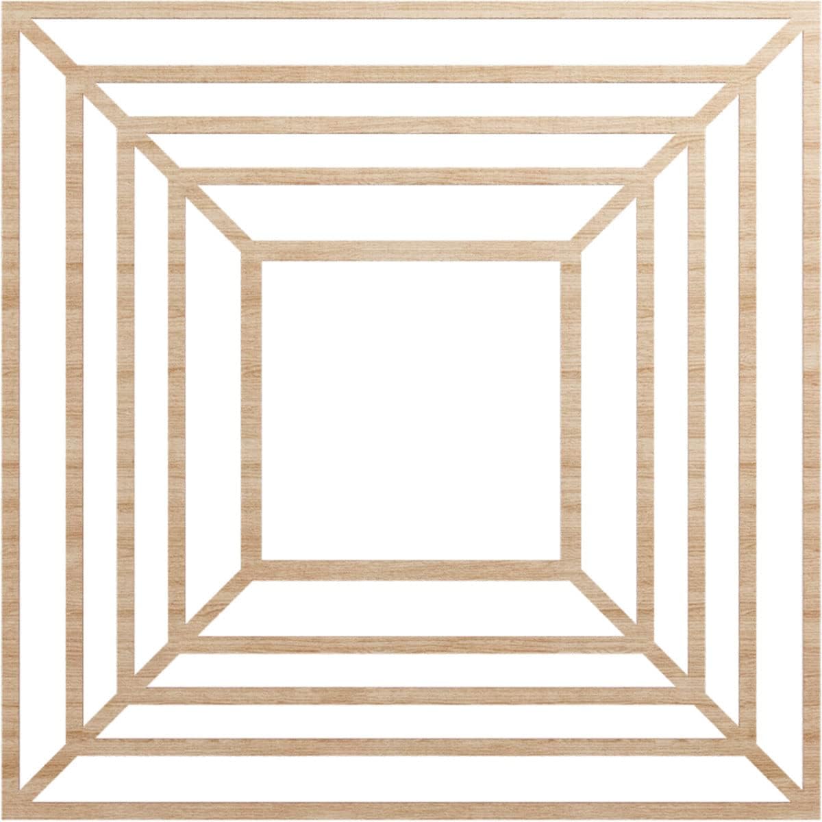 Ekena Millwork 40"OD x 14 5/8"ID x 1/4"T Raven Wood Fretwork Pierced Ceiling Medallion, Alder
