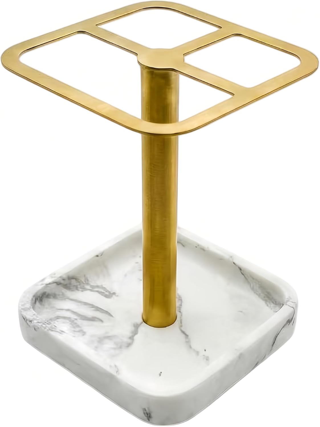 Gold Toothbrush Holder Stand, Stainless Steel Bathroom Organizer