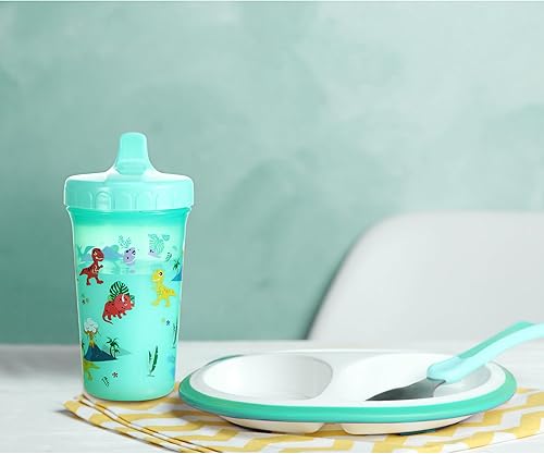 Miniatura 8 de Mifoci 12 vasos para sorber de 10 onzas para niños pequeños de 1 a 3 años, vasos con tapa con tapa reutilizables para bebés, aptos para