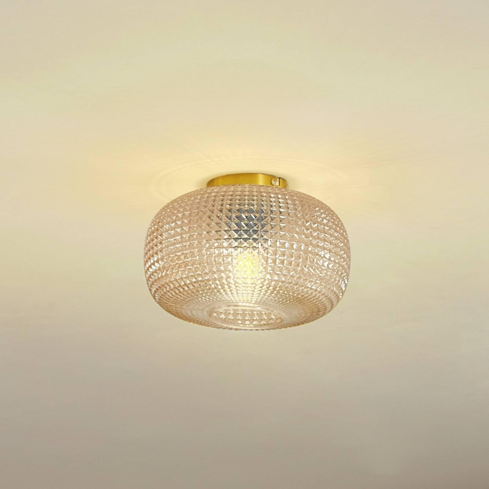 Lindby Lampa sufitowa Hildur (nowoczesna) w kolorze kremowym ze szkła (1 żarówka, E27) – lampa sufitowa lampa do salonu