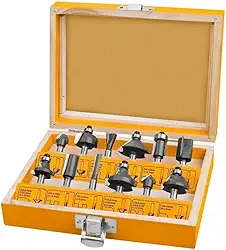 JOGO DE FRESAS PARA TUPIA 6MM COM 12 PEÇAS AKRT1201 INGCO