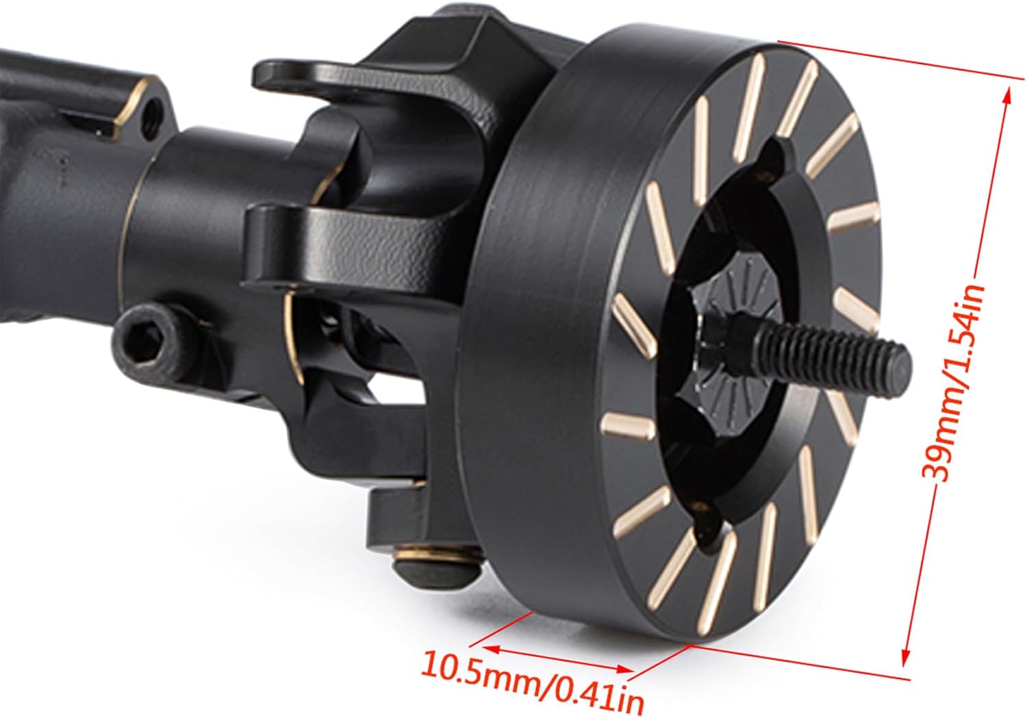 SCX10 II Brass C-Hubs Steering Knuckles Knuckle Weights Set 281g Black Counterweight for 1/10 RC Crawler Car 90046 90047 SCX10 II Upgrades Accessories