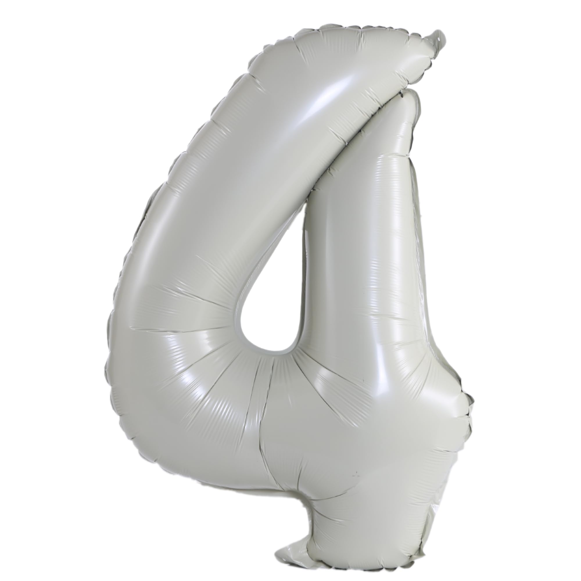 YPSelected 32 Inch Large Foil Helium Number Balloon Birthday Wedding Party 0-9 (Ivory, 4)