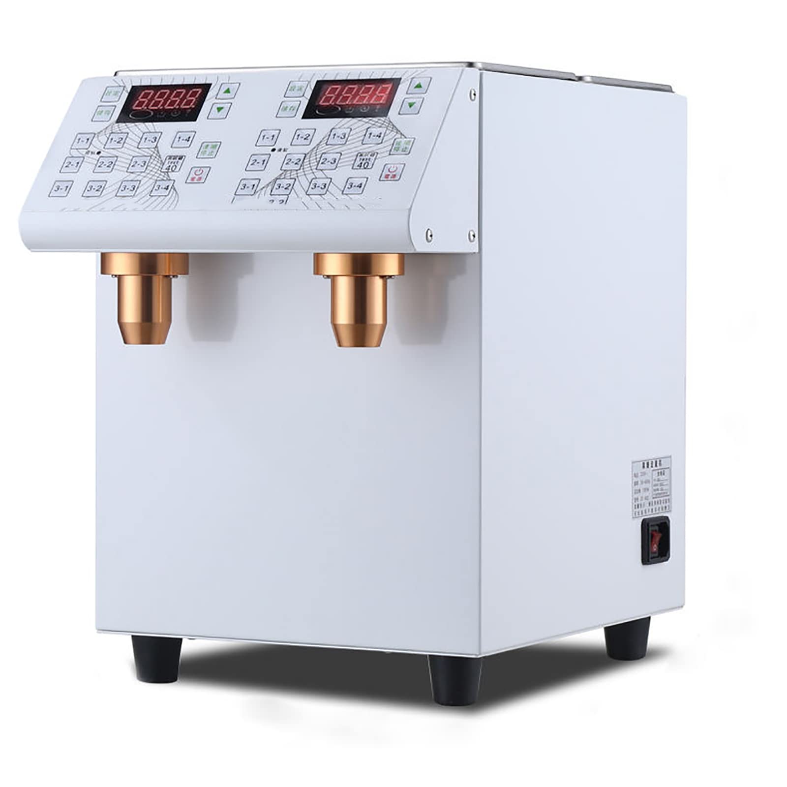 XCSCUK 700W Fructose Syrup Dispenser,10L Electric Stainless Steel Double Cylinder Fructose Dispenser Machine,for Precise Quantitative Dispensing