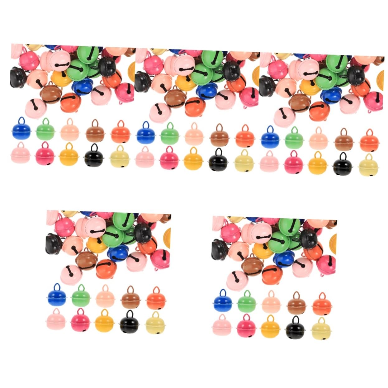 TEHAUX 200pezzi Campanellini per Decorazioni Natalizie Piccole Campane per Compleanni e Accessori per Festive