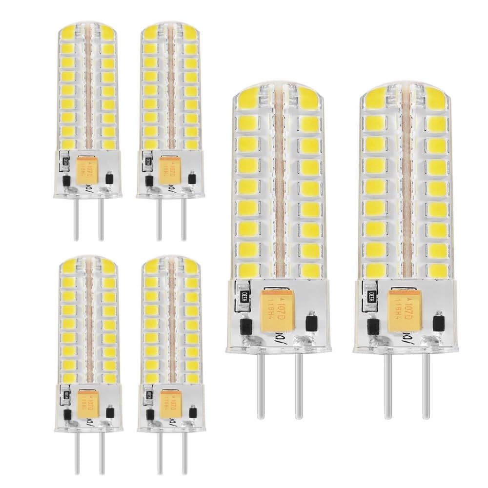 6PCS Bombillas LED Regulables GY6.35 Blanco 6000K AC/DC 12V 7W Lámparas De Ahorro De Energía,Blanco 6000K,7W - 6PCS