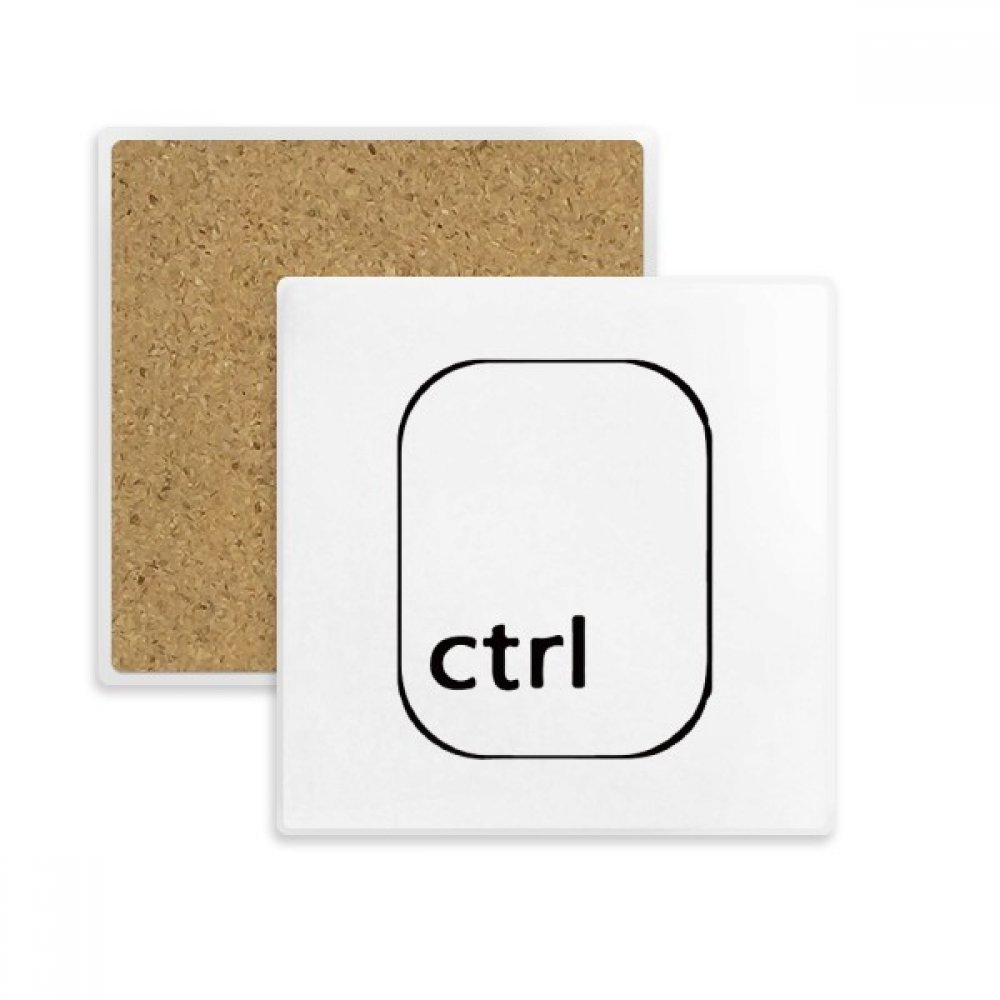 Coaster Tasse Porte Cadeau Idéal en Pierre Motif Clavier Symbole Ctrl