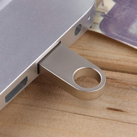 32GB High Speed USB 2.0 Flash Drive Waterproof Metal U Disk USB Data Traveler Gift with Silver Key Ring Easy and Easy to Use