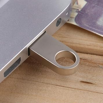 32GB High Speed USB 2.0 Flash Drive Waterproof Metal U Disk USB Data Traveler Gift with Silver Key Ring Easy and Easy to Use