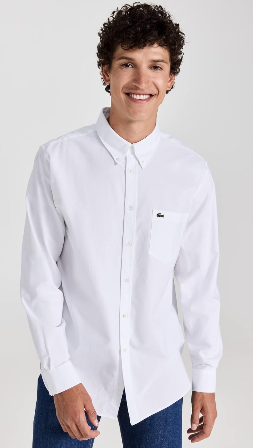 Lacoste Men's Regular Fit Cotton Oxford Shirt - Image 5