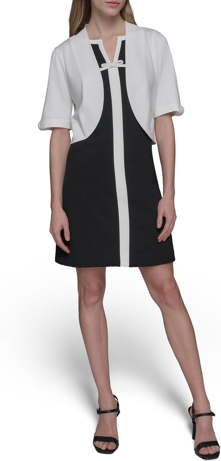 Karl Lagerfeld Women's Cropped Short Sleeve Shrug