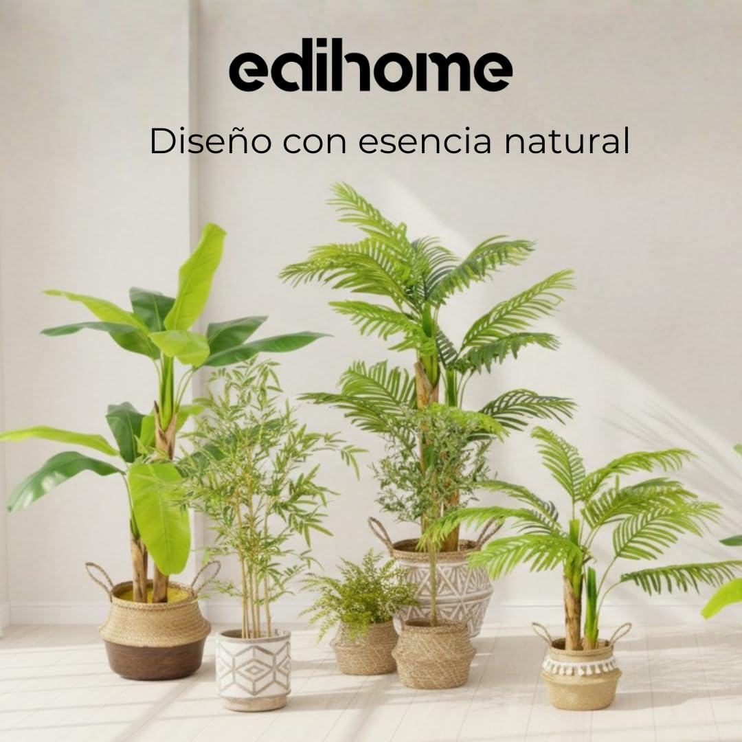 edihome, Piante Finte da Interno, Olivo artificiale 120cm, Pianta finta da interno – Albero decorativo realistica con vaso per casa ufficio hotel (Olivo, 120 cm)