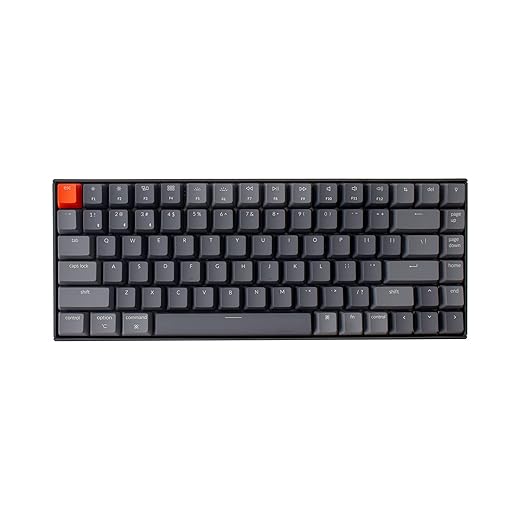 Keychron K2 Wireless Bluetooth 5.1/Wired USB Mechanical Keyboard for Mac Layout, Compact 84 Keys Computer Keyboard Gateron G Pro Red Switch White LED Backlight N-Key Rollover for Windows-Version 2