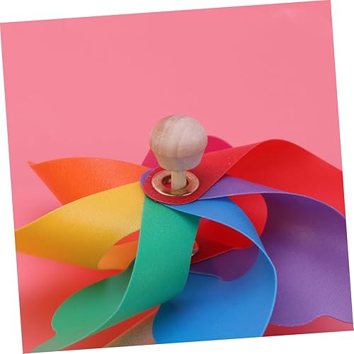Miniatura 5 de 10 piezas de juguetes de madera para niños, juguetes a granel para niños, mini molino de viento de plástico, molinos de viento para el patio, regla