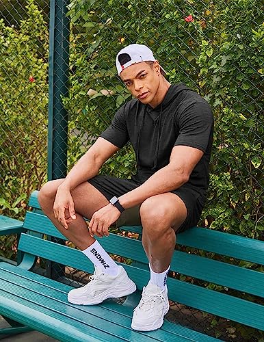 Coofandy Men's Short Sleeve Casual Shirt And Shorts Sets 2 Piece Summer Outfits Tracksuit Hooded Jogging Suits Set #TOP2