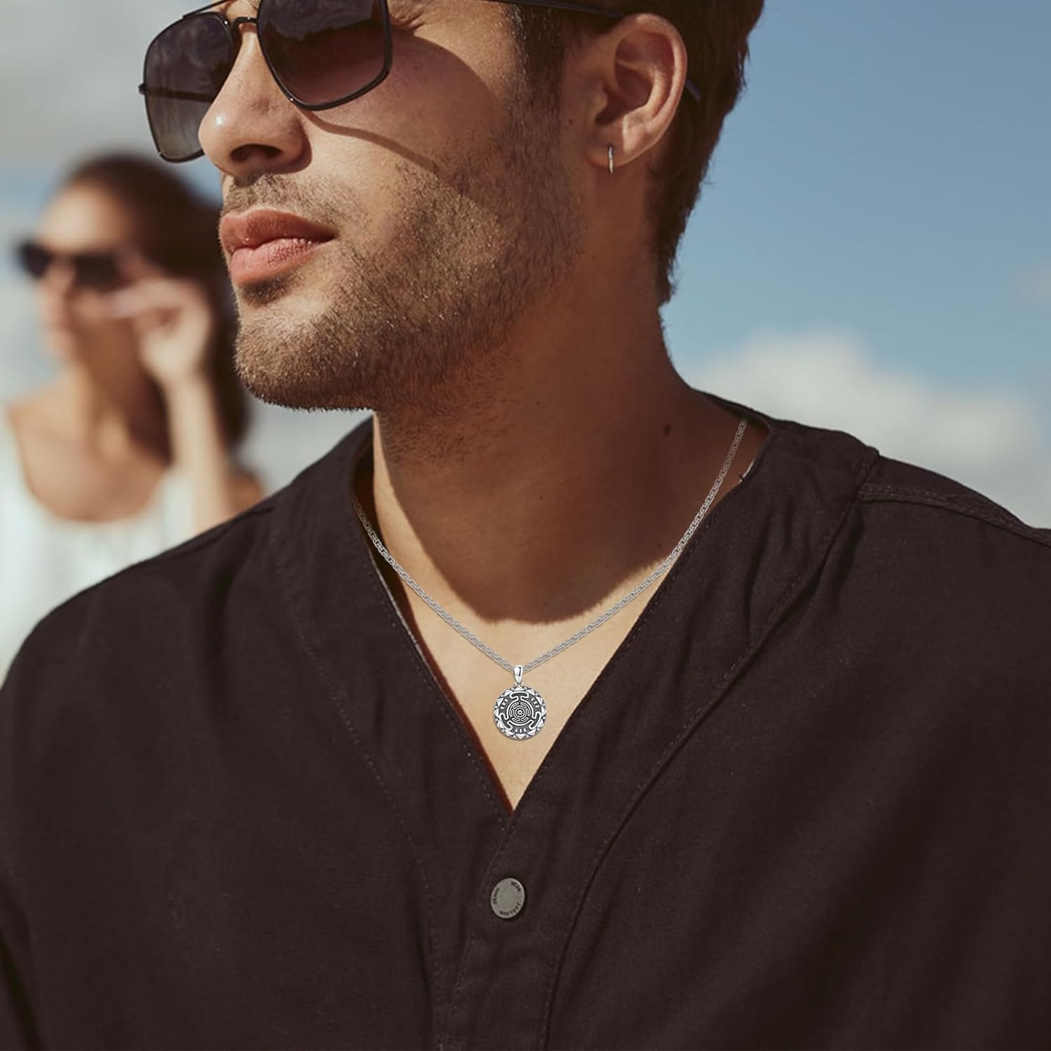 Hecate Necklace for Women 925 Sterling Silver Wheel of Hecate Pendant Necklace Hekate Jewelry Gifts for Women Men - Image 4